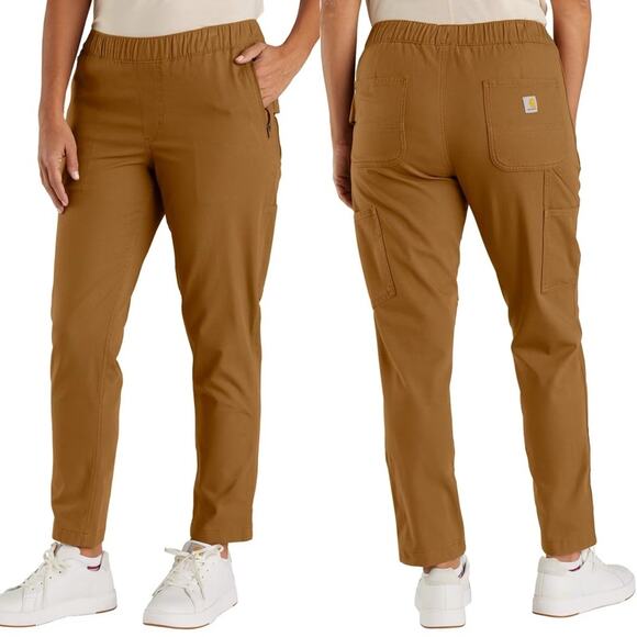 Carhartt Force Relaxed-Fit Ripstop Work Pants In Carhartt Brown Womens Size XS - Picture 1 of 15